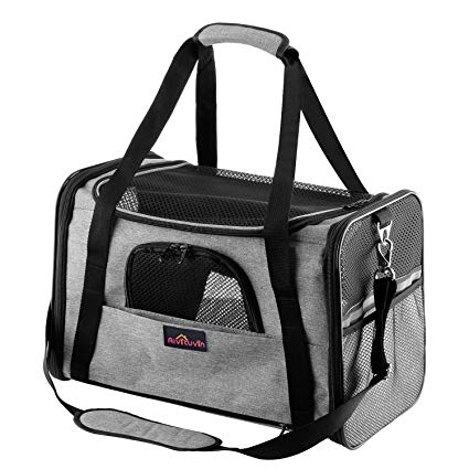 Aivituvin Pet Carrier for Dog and Cat,Soft Sided Collapsible Travel Bags for Small or Medium Animal,Durable