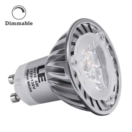 LE 4W Dimmable MR16 GU10 LED Bulbs 35W Halogen Bulbs Equivalent 210lm 45 Beam Angle Warm White 3000K Recessed Lighting Track Lighting Spotlight LED Light Bulbs