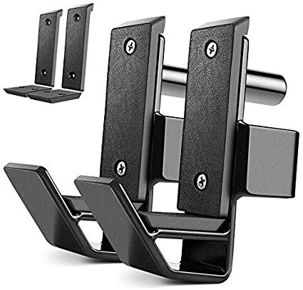 XPRT Fitness Steel J-Hooks for Most 2’’x2’’ Sq. Tube Power Rack, Set of 2, Easy Installation and Height Adjustment, Extra Padding for Better Barbell Protection, Reduce Noise.