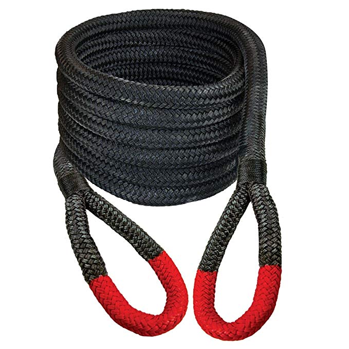 Vulcan Brands VULCAN 7/8” x 30' Off-Road Double Braided Recovery Rope – 28600 lbs. Breaking Strength – Black, Red