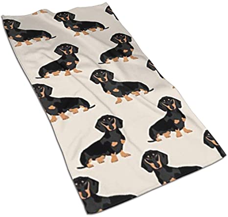 Wiener Dog Fabric Doxie Dachshund Weiner Dog Pet Dogs Kitchen Towels ¨C 17.5X27.5in Microfiber Terry Dish Towels for Drying Dishes and Blotting Spills ¨CDish Towels for Your Kitchen Decor