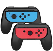 Nintendo Switch Joy-Con Grip Controller - 2 Pack Wear-resistant Joy con Handle Grips Accessory Kit Black EC002B