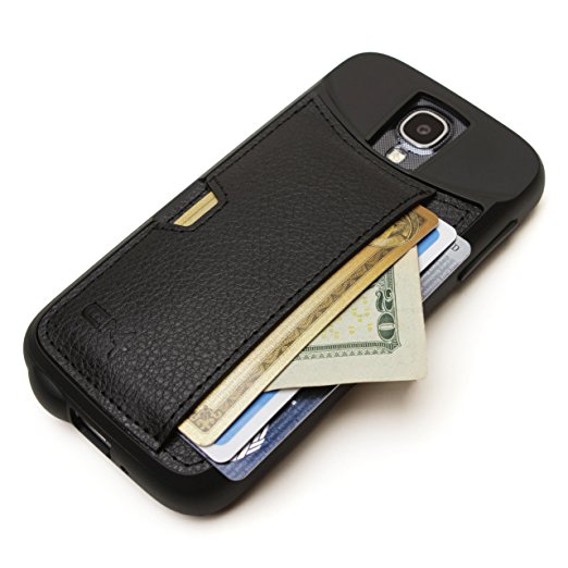 Galaxy S4 Wallet Case - Q Card Case for Samsung Galaxy S4 by CM4 - Ultra Slim Protective Credit Card Carrying Case (Black Onyx)
