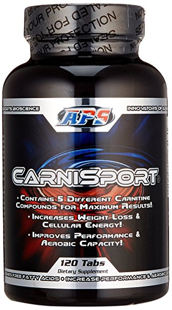 Carnisport - 5 Form L-Carnitine Caffeine Free Fat Burner, Weight Management and Recovery Supplement with Green Tea for additional muscle preserving weight loss, 120 capsules