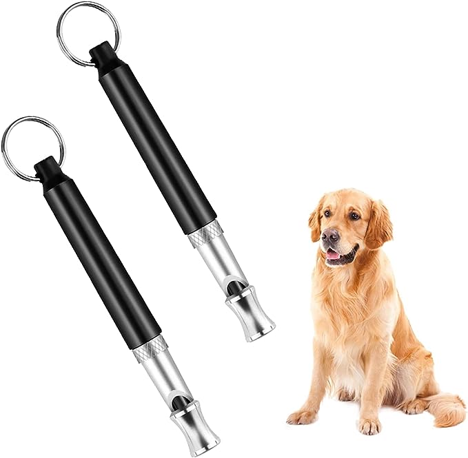 Dog Whistle, Dog Whistles for Recall, Dog Training Whistles, Dog Whistle to Stop Barking Control, Professional Ultrasonic Dog Training Whistle, Adjustable Frequencies, Ideal for Dog Training, 2 Pcs