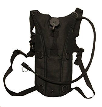 Ultimate Arms Gear Tactical Hydration Bladder Backpack   2.5 Liter Water Bladder with Hosing, Stealth Black