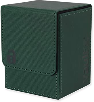 Vault X® Premium Exo-Tec® Deck Box - Large Size for 80  Sleeved Cards - PVC Free Card Holder for TCG (Green)