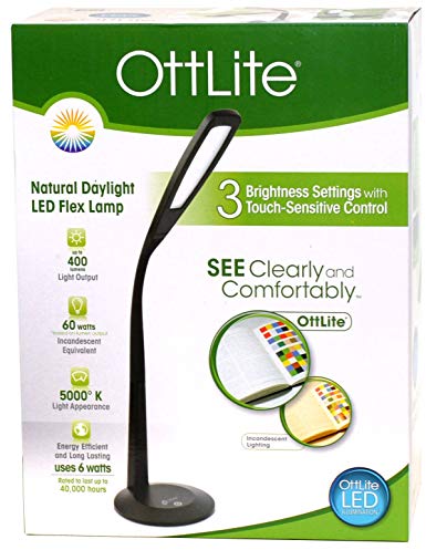 OttLite Natural Daylight LED Flex Lamp (Black)