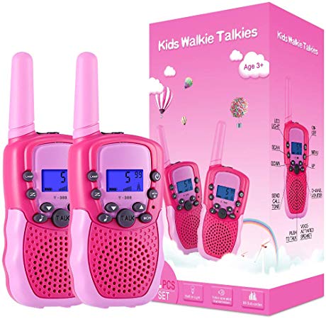Selieve Toys for 3-12 Year Old Girls, Walkie Talkies for Kids 22 Channels 2 Way Radio Toy with Backlit LCD Flashlight, 3 Miles Range for Outside Adventures, Camping, Hiking