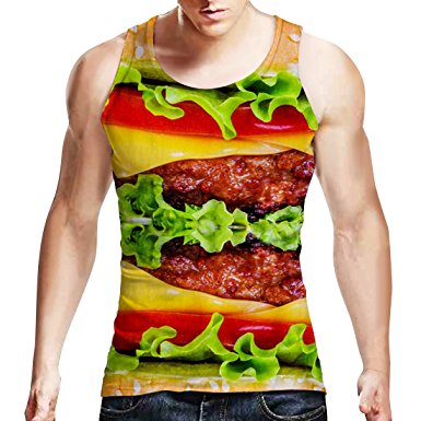 BFUSTYLE Summer Mens Tank Top 3D Printed Casual Novelty Funny Vest T-Shirt
