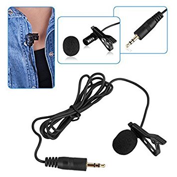 Boya Lavalier Lapel Clip-on Omnidirectional Condenser Microphone-20ft Audio Cable- for DSLRs Camcorders Video Cameras and Iphone Smart Phone, Iphone 6