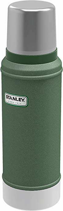 NEW STANLEY 0.75L FLASK STAINLESS STEEL VACUUM BOTTLE CLASSIC THERMOS HOT DRINKS (GREEN)