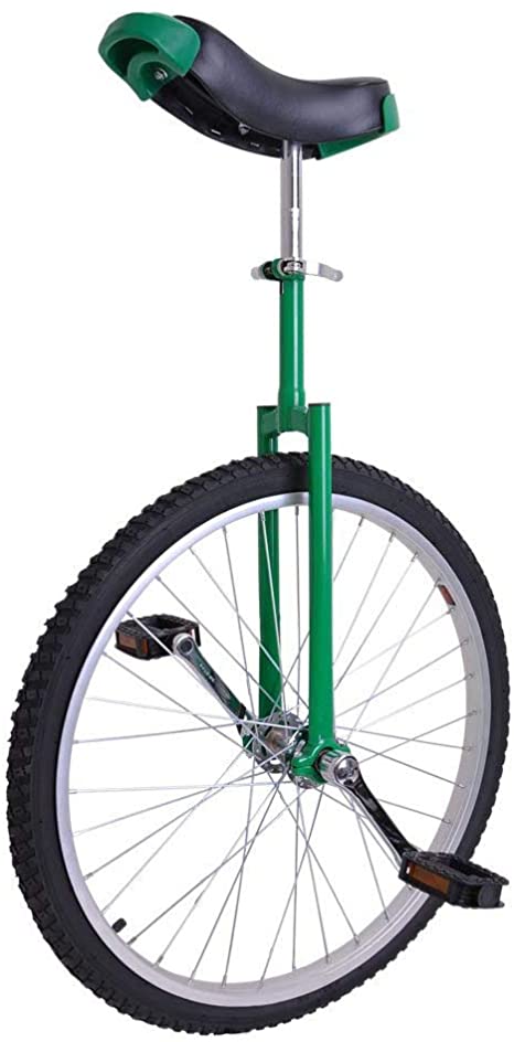 24 Inch Astonishing Green Mountain Bike In 24" Wheel Frame Unicycle Cycling Bike With Comfortable Release Saddle Seat