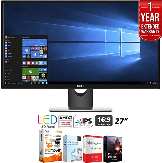 Dell SE2717HR RVJXC 27-inch Full HD 1920 X 1080 Monitor Bundle with Elite Suite 18 Standard Editing Software Bundle and 1 Year Extended Warranty