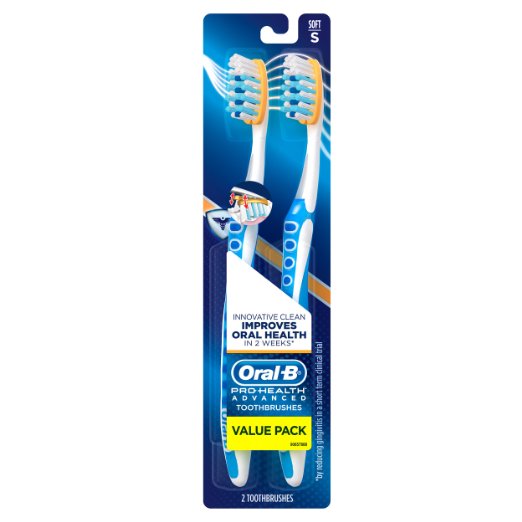 Oral-B Pro-Health Clinical Pro-Flex Soft Toothbrush, Colors May Vary, 2 Count