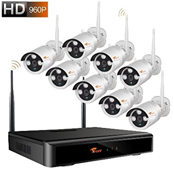 [Forward Wifi Cameras] CORSEE Auto-Pair 8CH 960P Wireless Security Camera System with Outdoor 8 x 1.3 Megapixel Wifi Night Vision Bullet Cameras,No Hard Drvie ( Easy Remote View by IOS or Android App)
