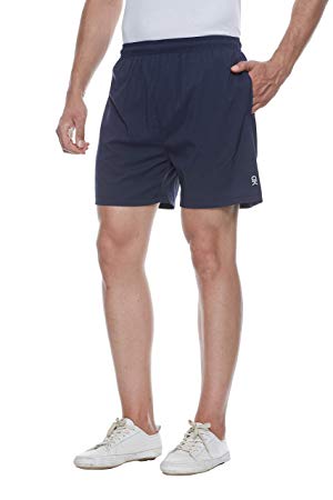Little Donkey Andy Men's Stretch Woven 5" Running Shorts with Mesh Liner Zipper Pocket