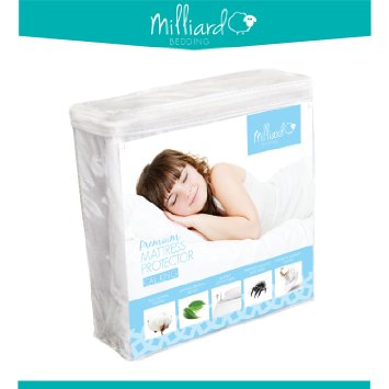 Milliard Premium Terry Hypoallergenic 100-Percent Waterproof Mattress Protector, California King