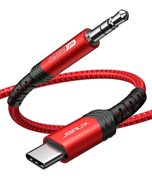 USB C to 3.5mm Audio Aux Jack Cable, JSAUX [Hi-Fi 3.3FT] Type C to 3.5mm Headphone Stereo Cord Car Compatible with iPad Pro 2018 Google Pixel 4 3 2, Samsung Galaxy S21 S20 Ultra Note 20 10, Oneplus