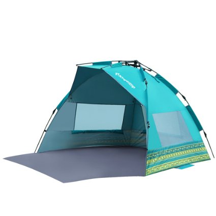 KINGCAMP®MISSISSIPI Fantasy UPF50  Sun Protection 94x55x51inches Cyan Beach Tent/ Shade/ Shelter
