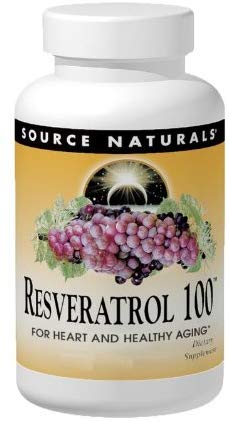 SOURCE NATURALS Resveratrol 100 Mg Vegetable Capsule, 120 Count