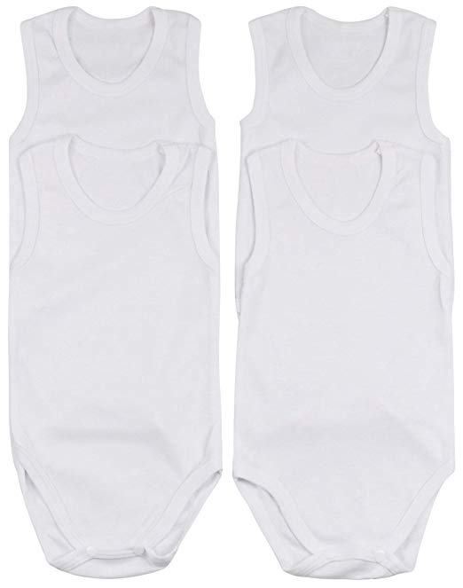 ToBeInStyle Baby Boys' 4 Pack Tank Top Bodysuit Onesies