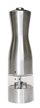 iTouchless Stainless Steel Battery Powered Salt or Pepper Mill