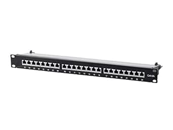 Monoprice Cat6A 1U Patch Panel - 19in, Shielded, 24 RJ45 Ports Dual IDC, Use with 22-26AWG - Entegrade Series