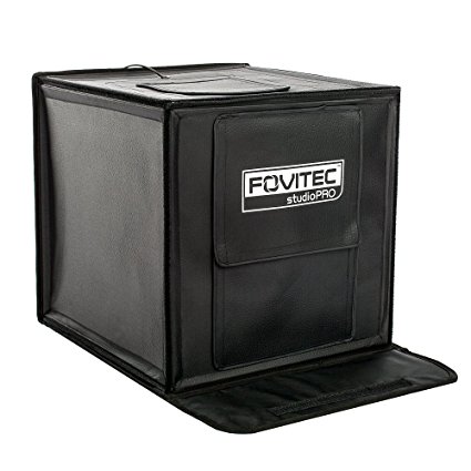 Fovitec StudioPRO - 16 Inch LED Product Photo Light Tent Kit - [16"x16"x16"][50W][5000 Lumens][Backdrops, Diffisuer, and Power Adapter Included]
