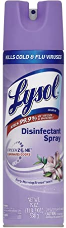 Lysol Disinfectant Spray, Early Morning Breeze, 19 Ounce (Pack of 5)