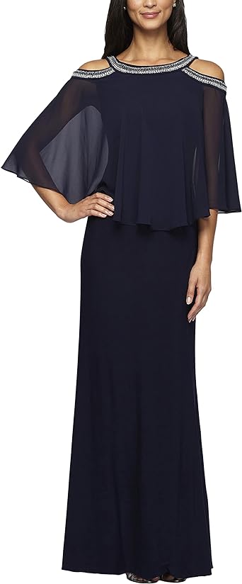 Women's Cold Shoulder Popover Dress