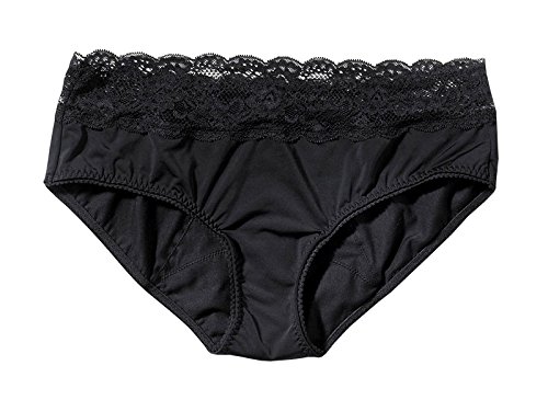 THINX HipHugger Period Panties Black Size LARGE **Holds 2 Tampons Worth**