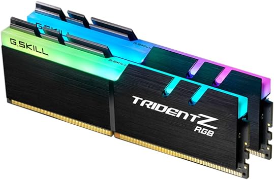 G.SKILL F4-3200C14D-16GTZR Trident Z RGB Series 16 GB (8 GB x 2) DDR4 3200 MHz PC4-25600 CL14 Dual Channel Memory Kit - Black with Full Length RGB LED Light bar