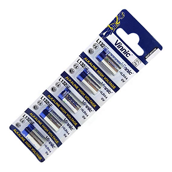 5 Vinnic L1325 6V Batteries in Vinnic Packaging (1 Blister Pack of 5)