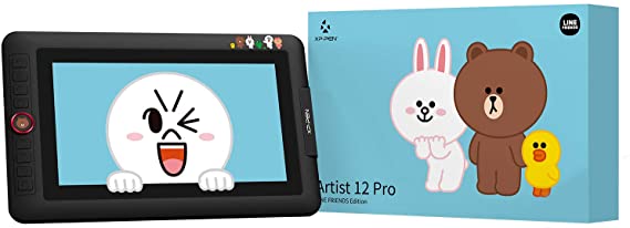 XP-PEN Drawing Monitor Artist12 Pro Pen Display Line Friends Edition Drawing Tablet for Digital Drawing Beginner and Animation(Tilt Support 8192 Levels Pressure Sensitivity)