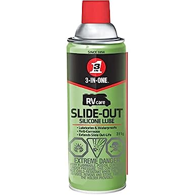 3-IN-ONE RV Care Slide Out Silicone Lube 311g | Specially formulated to lubricate, Waterproof Slide-Out | 01238 | Single Can