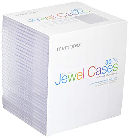 Memorex Clear Slim Jewel Cases, 30 Pack