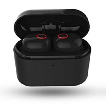 TOZO T6 True Wireless Stereo Headphones TWS Bluetooth in-Ear Earbuds with Charging Case Built-in Mic Headset. Premium Sound with Bass for Running Sport - Super Easy Pair [Black]