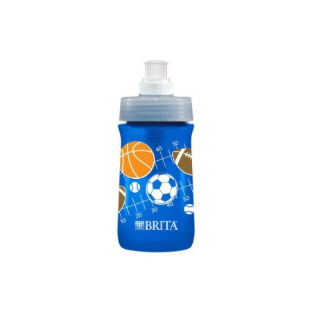 Brita Soft Squeeze Water Filter Bottle For Kids Navy Blue Sports 13 Ounce