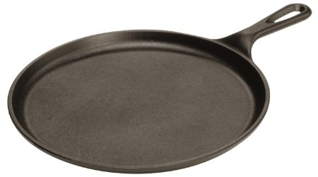 Lodge L9OG3 Pre-Seasoned Cast-Iron Round Griddle 105-inch