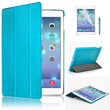 Swees® Ultra Slim Apple iPad Air (5th 2013 Version) Case Cover, Full Protection Smart Cover for iPad Air iPad 5 5th With Magnetic Auto Wake & Sleep Function   Screen Protector & Stylus Pen - Blue