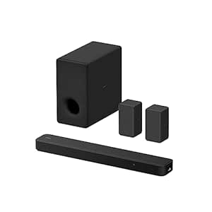 Sony HT-S2000 5.1ch Dolby Atmos Compact Soundbar Home Theatre System with SA-SW3 Wireless Subwoofer and SA-RS3S Rear Speaker(Dolby Atmos/DTSX, Bluetooth Connectivity, HDMI, Optical,HEC App Control)