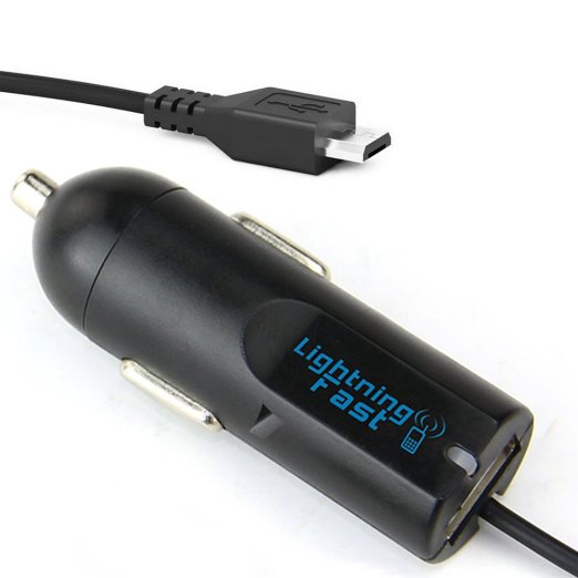 Samsung Galaxy S7 Car Charger - Micro USB - Also For Any Android Or Windows Smart Phones - USB Socket, Charges 2 Devices - 2.4A Rapid Charge When On The Road - 2 Year Guarantee