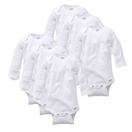 Gerber Baby 6-Pack Long Sleeve Mitten Cuff Onesies Bodysuits