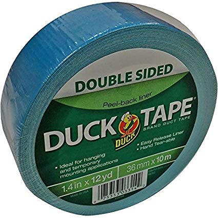 Duck Double-Sided Duct Tape - 36 Feet (1.41" Width x 12 Yards) x 2 Rolls