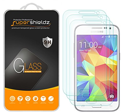 [3-Pack] Supershieldz for Samsung Galaxy Core Prime Tempered Glass Screen Protector, Anti-Scratch, Anti-Fingerprint, Bubble Free, Lifetime Replacement Warranty