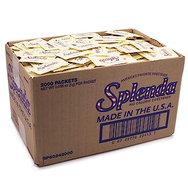 SPLENDA No Calorie Sweetener, Single-Serve Packets, 2000 CT, 2000 g