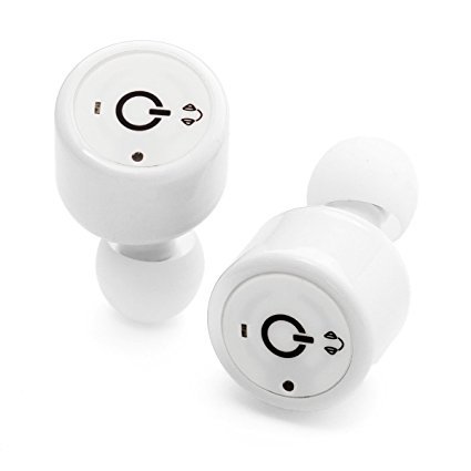 Wireless Earbuds Headphones, ELEGIANT Invisible Stereo Bluetooth Earphones Mini In-ear Sport Headsets with Mic Noise Canceling for iPhone 7, iPod, Samsung, BlackBerry, MP3 Players, Tablets White