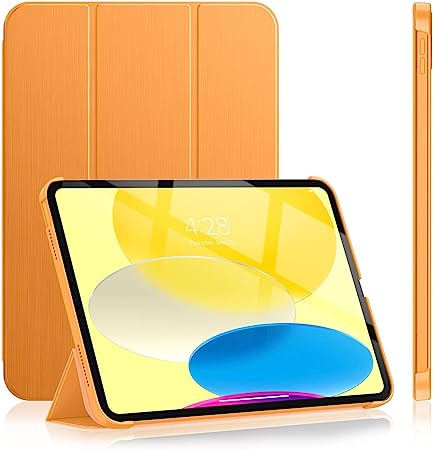 Soke Case for iPad 10th Generation(10.9-inch,2022) - [Smart Cover Auto Wake/Sleep   Slim Trifold Stand], Premium Protective Hard PC Back Cover for New Apple iPad 10.9 Inch - Citrus