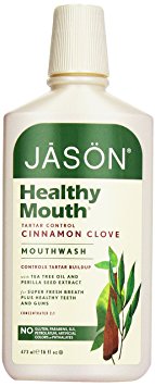 Jason Natural Cosmetics  Healthy Mouth Mouthwash, Mint, Tea Tree, Clove and Cinnamon, 16 oz